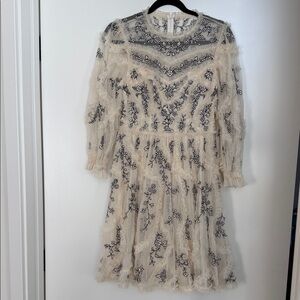 Needle Thread Lace Embroidered Dress